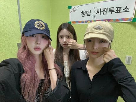 우당탕탕 소녀단, 대통령선거 사전투표 인증샷 공개
