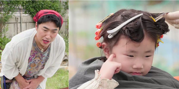 ‘슈퍼맨이돌아왔다’ 지우, 장동민표 뽀글머리 (슈돌)