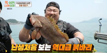 ‘푹다행’ 최고가 150만 원 붉바리 모둠회 완성