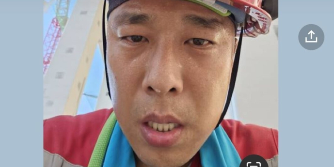 ‘전 쇼트트랙 국대’ 김동성, 폭염 속 건설현장 노동 근황