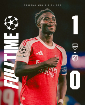 아스널, 20년만 챔스 결승 진출…아틀레티코 1-0 격파