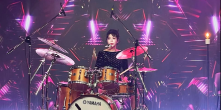 두리, ‘콩자반쇼’…블랙 드레스 자태에 드럼 실력까지