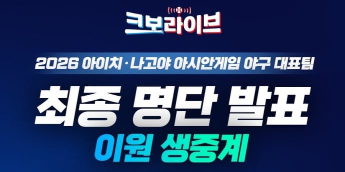 KBO, 아시안게임 야구 대표팀 최종 명단 ‘생중계 발표’