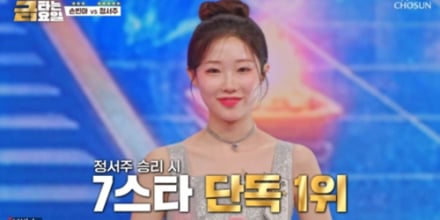 ‘금타는 금요일’ 정서주, 단독 1위