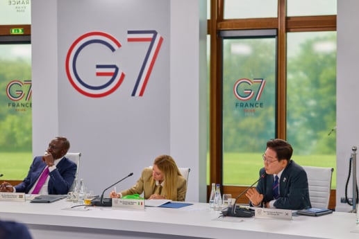 G7 정상회의 이재명 “AI 기본사회 비전 제시”