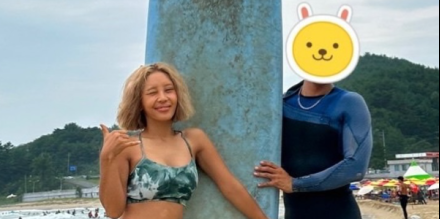 트루디, 다이어트 결심 근황…서핑 사진 속 건강미 넘치는 매력