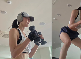 ‘50세’ 문정희, 건강美 넘치는 복근 눈길