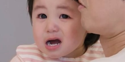 ‘슈돌’ 하루, 심형탁 철푸덕에 눈물 글썽