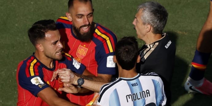 월드컵 결승서 스페인 선수단 폭행한 아르헨티나, FIFA 조사
