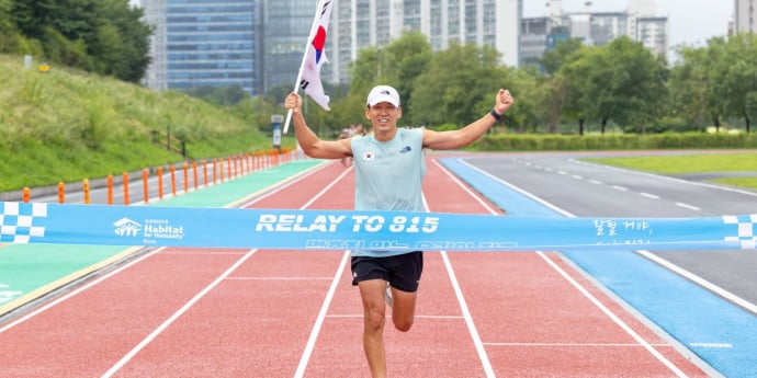 션, 광복 81주년 기념 ‘815km 릴레이런’ 완주
