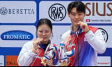 김보미·홍수현, 사격 월드컵 첫날 동메달 