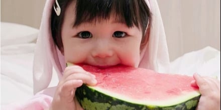 ‘슈돌’ 하루, 수박 먹방